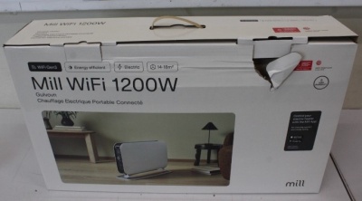 SALE OUT. Mill CO1200WIFI3 GEN3 Convection Heater, 1200W, LED display, white | Mill | Heater | CO1200WIFI3 GEN3 | Convection Heater | 1200 W | Number of power levels 3 | Suitable for rooms up to 14-18 m² | White | DAMAGED PACKAGING | N/A