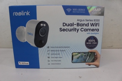 SALE OUT. Reolink Argus Series B330 Smart 5MP Wire-Free Camera with Motion Spotlight, White | Reolink | Smart Wire-Free Camera with Motion Spotlight | Argus Series B330 | 24 month(s) | Bullet | 5 MP | Fixed | IP65 | H.265 | Micro SD, Max. 128GB | REFURBIS