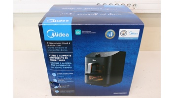 SALE OUT. Midea MAD1100DADK Air fryer digital,Two-zone cavity, 6.4L + 4.4L | Midea | Two Zone Airfryer | MAD1100DADK | Power 1850 W | Capacity 4.4/6.4 L | Rapid Air technology | Black | DAMAGED PACKAGING
