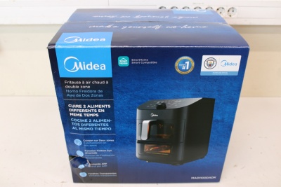 SALE OUT. Midea MAD1100DADK Air fryer digital,Two-zone cavity, 6.4L + 4.4L | Midea | Two Zone Airfryer | MAD1100DADK | Power 1850 W | Capacity 4.4/6.4 L | Rapid Air technology | Black | DAMAGED PACKAGING