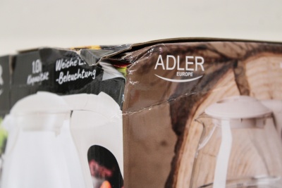 SALE OUT. Adler AD 1283C Kettle, Glass, 1L, White | Adler | Kettle | AD 1283C | Electric | 900 W | 1 L | Glass/Stainless steel | 360° rotational base | Cream | DAMAGED PACKAGING