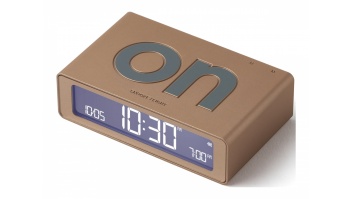 Lexon Flip Mini Dual-Sided Alarm Clock soft gold LR158D1 | LEXON