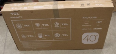 TCL QLED TV | 40S5K | 40 | Smart TV | Android TV | FHD | Black | UNPACKED, USED BATTERIES