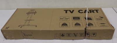 SALE OUT. Sunne 37-70", Fixed height | Sunne Floor stand | S112 multifunctional Mobile TV cart | Tilt | 37-70 " | DAMAGED PACKAGING | Black