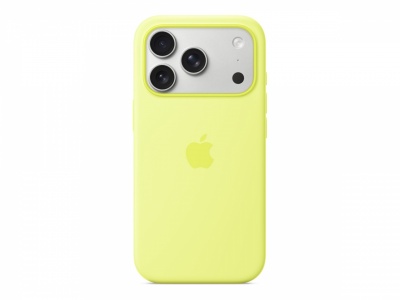 Apple iPhone 17 Pro Silicone Case with MagSafe – Neon Yellow | Apple