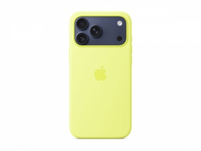 Apple iPhone 17 Pro Max Silicone Case with MagSafe – Neon Yellow | Apple