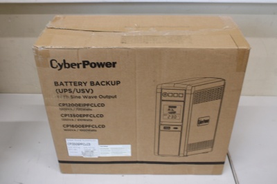 SALE OUT. CyberPower CP1350EPFCLCD Backup UPS Systems UNPACKED, SCRATCHED | CyberPower | PFC Sinewave UPS Series | CP1350PFCLCD | 1350 VA | 880 W | UNPACKED, SCRATCHED | 144 V | 88 V | NEMA 5-15P, 5 ft. cord