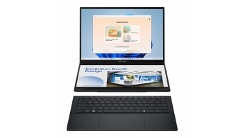 Asus Zenbook Duo UX8406CA-PZ009W | Basalt Gray | 14 " | OLED | Touchscreen | 3K | 2880 x 1800 pixels | Glossy | Intel Core Ultra 9 | 285H | 32 GB | LPDDR5X | Solid-state drive capacity 2000 GB | Intel Arc Graphics | Windows 11 Home | 802.11be | Bluetooth 