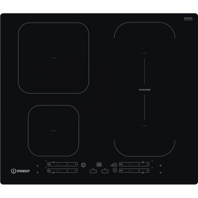 INDESIT | Hob | IB 65B60 NE | Induction | Number of burners/cooking zones 4 | Touch | Timer | Black