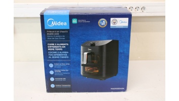 SALE OUT. Midea MAD1100DADK Air fryer digital,Two-zone cavity, 6.4L + 4.4L | Midea | Two Zone Airfryer | MAD1100DADK | Power 1850 W | Capacity 4.4/6.4 L | Rapid Air technology | Black | UNPACKED, SCRATCHED