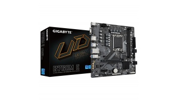 Gigabyte B760M E | Processor family Intel | Processor socket LGA1700 | DDR5 | Supported hard disk drive interfaces M.2, SATA | Number of SATA connectors 4