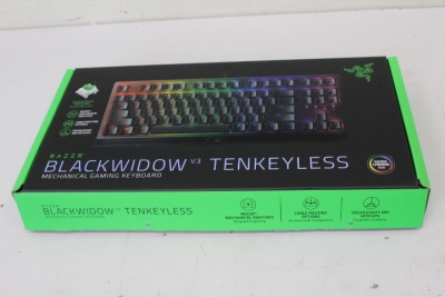 SALE OUT. Razer BlackWidow V3 Tenkeyless (Green Switch) Gaming Keyboard, Nordic layout, Wired, Black | Razer BlackWidow V3 | Black | Gaming keyboard | Wired | RGB LED light | NORD | UNPACKED