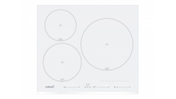 Cata INSB 6003 E2 WH Hob, Induction, Width 59cm, 3 cooking zones, Touch control, White