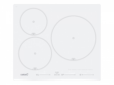 Cata INSB 6003 E2 WH Hob, Induction, Width 59cm, 3 cooking zones, Touch control, White