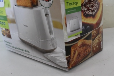 SALE OUT. PHILIPS HD2582/00 Daily Collection Toaster, White | Philips | Toaster | HD2582/00 | Power 760 - 900 W | Number of slots 2 | Housing material Plastic | White | DAMAGED PACKAGING