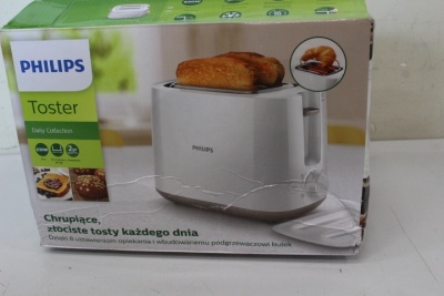 SALE OUT. PHILIPS HD2582/00 Daily Collection Toaster, White | Philips | Toaster | HD2582/00 | Power 760 - 900 W | Number of slots 2 | Housing material Plastic | White | DAMAGED PACKAGING