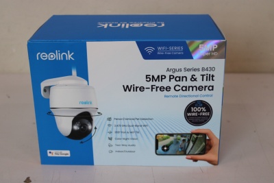 SALE OUT. Reolink Argus Series B430 Smart 5MP Pan & Tilt Wire-Free Camera, White | Reolink Smart Pan and Tilt Wire-Free Camera | Argus Series B430 | 24 month(s) | PTZ | 5 MP | Fixed | H.265 | Micro SD, Max. 128 GB | UNPACKED, SCRATCHED