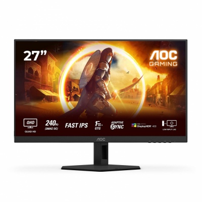 AOC Q27G4ZR | 27 " | Fast IPS | QHD | 16:9 | 240 Hz | 1 ms | 2560 x 1440 pixels | 400 cd/m² | HDMI ports quantity 2 | Black