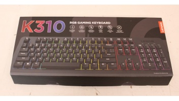 SALE OUT. Lenovo Accessories Legion K310 RGB Gaming Keyboard (US English) | Lenovo Gaming Keyboard | Legion K310 RGB | Keyboard | Wired | US English | DEMO | Black | USB 2.0 | Membrane