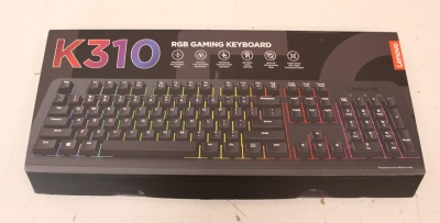 SALE OUT. Lenovo Accessories Legion K310 RGB Gaming Keyboard (US English) | Lenovo Gaming Keyboard | Legion K310 RGB | Keyboard | Wired | US English | DEMO | Black | USB 2.0 | Membrane