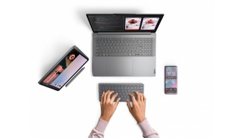 Lenovo Accessories Multi-Device Wireless Keyboard (US-ENG) | Lenovo Lenovo Tab Keyboard Olympia | Lenovo Multi-Device Wireless Keyboard (US-ENG) | Luna Grey | Standard | Wireless | English | USB-C and Bluetooth