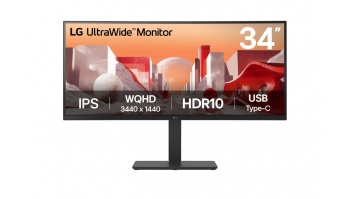 LG 34BA75QE-B | 34 " | IPS | 21:9 | 60 Hz | 5 ms | 3440 x 1440 pixels | 300 cd/m² | HDMI ports quantity 2