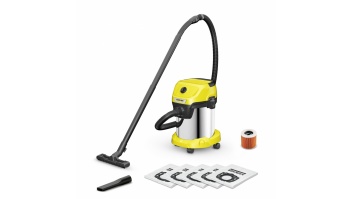 Vacuum CleanerKARCHERWet and dry vacuum cleaner WD 3 S V-17/4/20 + 4 FB1000 WattsSuction power 230WCapacity 17 lNoise 74 dBYellowWei | Karcher