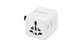 Gembird TPA-INT-01-W Universal travel power adapter, white | Gembird