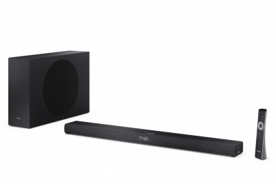 Sharp HT-SBW320 2.1ch Ultra-slim Dolby Atmos / DTS Virtual:X Soundbar with Wireless Subwoofer | Sharp