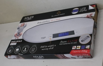 SALE OUT. Adler AD 8139 Child Scale | Adler | Adler AD 8139 | DAMAGED PACKAGING | Auto power off | Maximum weight (capacity) 20 kg | Baby platform 56 x 26 cm