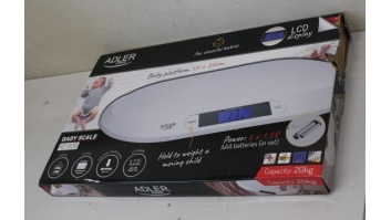 SALE OUT. Adler AD 8139 Child Scale | Adler | Adler AD 8139 | DAMAGED PACKAGING | Auto power off | Maximum weight (capacity) 20 kg | Baby platform 56 x 26 cm