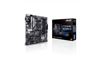 Asus | PRIME B550M-A | Processor family AMD | Processor socket AM4 | DDR4 | Memory slots 4 | Supported hard disk drive interfaces M.2, SATA | Number of SATA connectors 4 | Chipset AMD B | Micro ATX