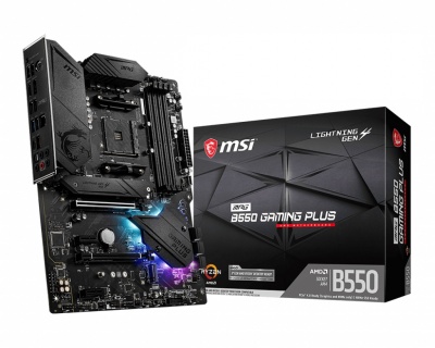 MSI | MPG B550 GAMING PLUS | Processor family AMD | Processor socket AM4 | DDR4 | Memory slots 4 | Chipset AMD B | ATX