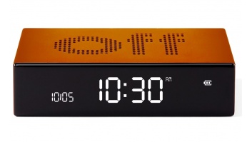 Lexon Flip Premium Double-sided Alarm Clock Orange/Orange LR152O1 | LEXON