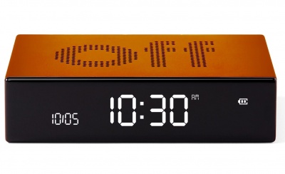 Lexon Flip Premium Double-sided Alarm Clock Orange/Orange LR152O1 | LEXON