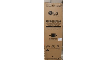SALE OUT. LG Refrigerator | GBV5240DSW | Energy efficiency class D | Free standing | Combi | Height 203 cm | No Frost system | Fridge net capacity 277 L | Freezer net capacity 110 L | Display | 35 dB | White | DAMAGED PACKAGING, DENT ON THE LEFT SIDE AT T