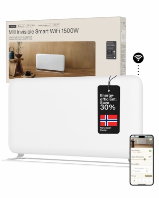 Mill WiFi Panel Heater | PA1500WIFI4A | Panel Heater | 1500 W | Suitable for rooms up to 22 m² | White | IPX4