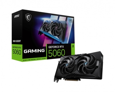 MSI GeForce RTX 5060 8G GAMING OC | NVIDIA | 8 GB | GeForce RTX 5060 | GDDR7 | HDMI ports quantity 1 | PCI Express Gen 5 x16 pin(uses x8)