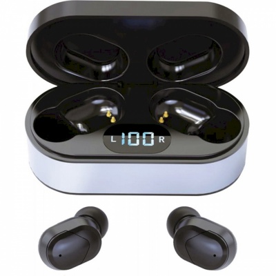 Platinet wireless earbuds Sport Vibe + charging station PM1050, black | Platinet