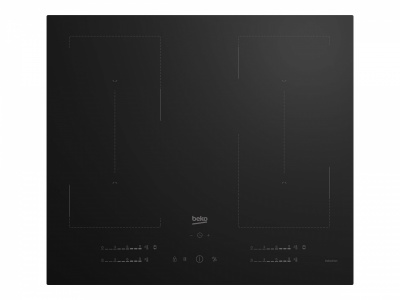 Beko HII64720QUF2T Hob, Induction, Width 59cm, 4 cooking zones, Touch control, Black | BEKO