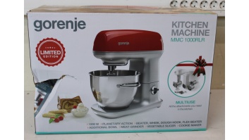 SALE OUT. | Gorenje Kitchen machine | MMC1000RLR | 1000 W | Number of speeds 7 | Bowl capacity 4.5 L | Meat mincer | Stainless Steel/Red | DAMAGED PACKAGING