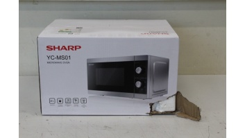 SALE OUT. Sharp YC-MS01E-S Microwave oven, 20 L capacity, 800 W, Stainless steel | Sharp | Microwave Oven | YC-MS01E-S | Free standing | 20 L | 800 W | Silver | DAMAGED PACKAGING