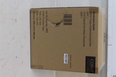 SALE OUT. Caso 01875 HOT 7 Turbo Hot water dispenser, Capacity 2.7 L, Black/Stainless Steel | Caso Turbo Hot Water Dispenser | Hot 7 | Water Dispenser | 2200-2600 W | 2.7 L | Plastic/Stainless Steel | Black/Stainless Steel | DAMAGED PACKAGING