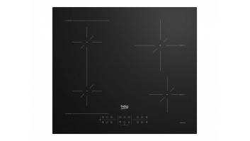 Beko HII64200SFMT Hob, Induction, Width 59cm, 4 cooking zones, Touch control, Black