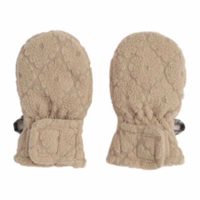 Lodger Mittens Folklore Fleece bērnu cimdiņi, Beige, 12-24m