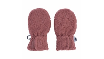 Lodger Mittens Folklore Fleece bērnu cimdiņi, Rosewood, 0-12m