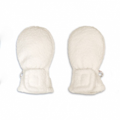 Lodger Mittens Teddy bērnu cimdiņi, Cloud Dancer, 0-12m