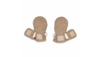 Lodger Mittens Teddy bērnu cimdiņi, Beige, 0-12m