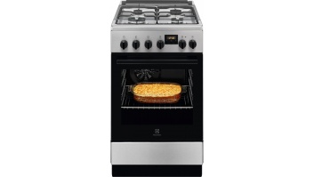 Electrolux gāzes plīts ar elektrisko cepeškrāsni, nerūsējoša tērauda, 50cm