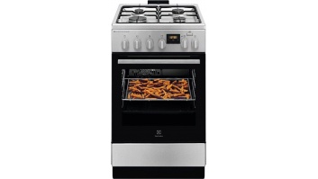 Electrolux gāzes plīts ar elektrisko cepeškrāsni SteamBake, nerūsoša tērauda, 50cm